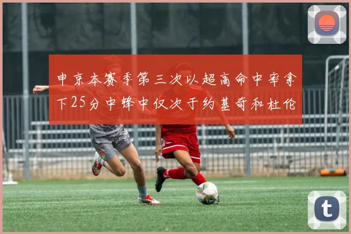 申京本赛季第三次以超高命中率拿下25分中锋中仅次于约基奇和杜伦